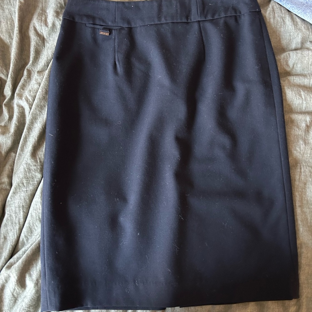 Calvin Klein Gray Knee-Length Pencil Skirt